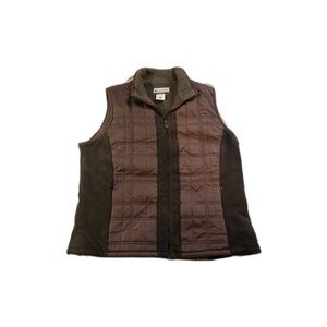 Women’s Columbia Brown Quilted Sherpa Fleece Vest